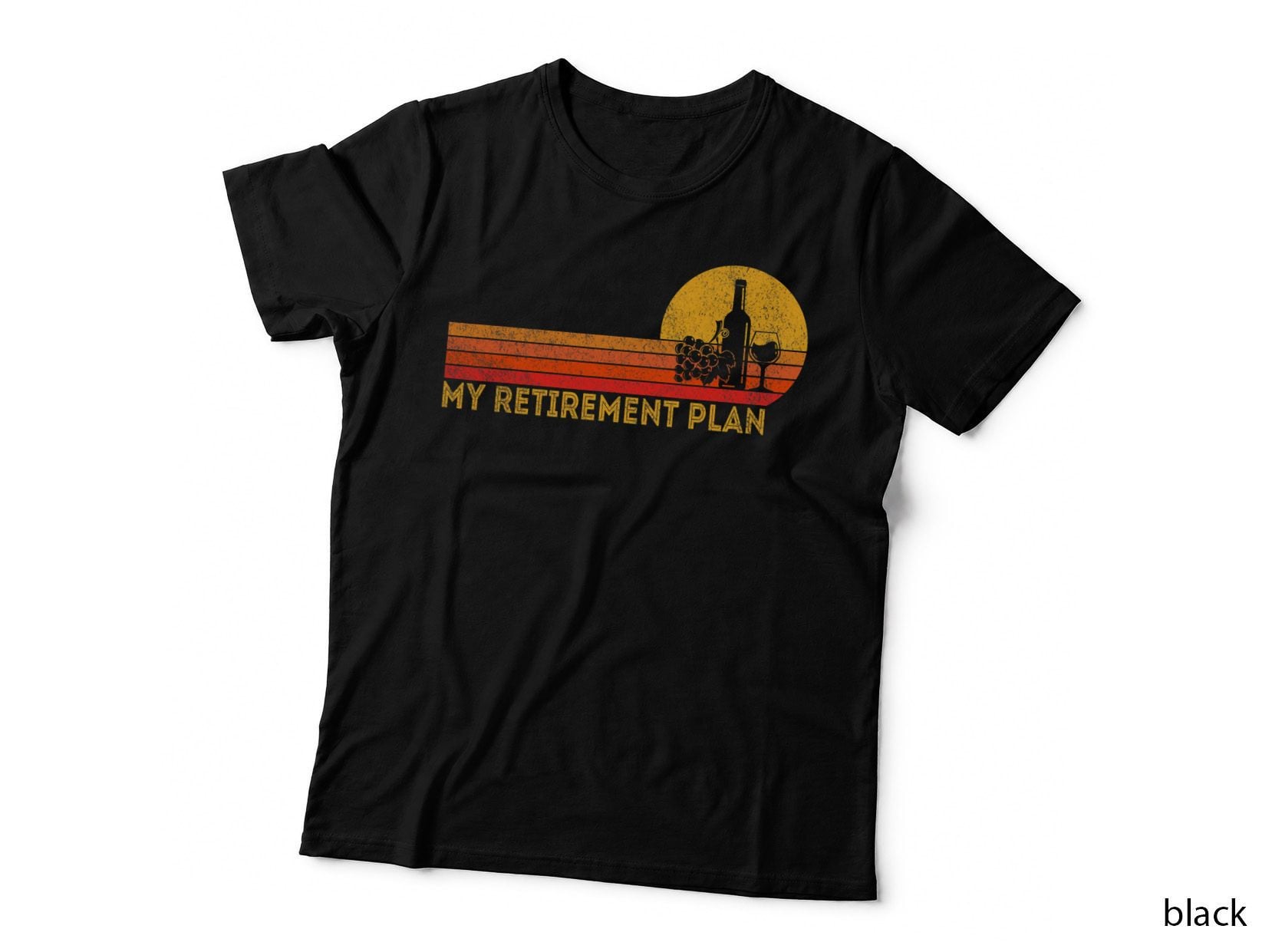 Funny Retired My Retirement Wine Making Retro T-Shirt