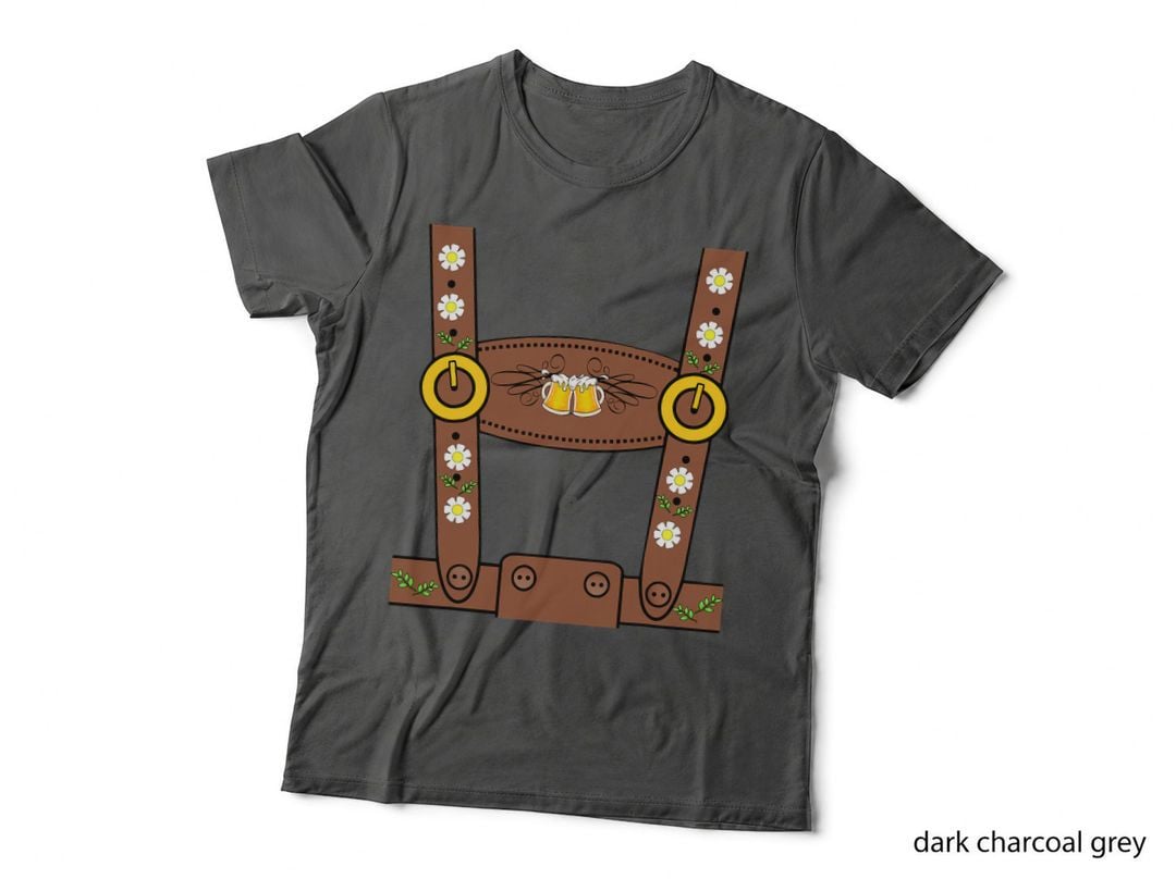 Lederhosen Costume Oktoberfest Men German Beer Fest T-Shirt
