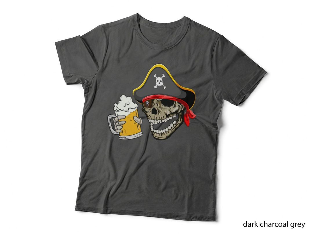 Pirate Skull Beer Shirt, Classic Pint, Craft Brewery, Lager Life, Gift T-Shirt
