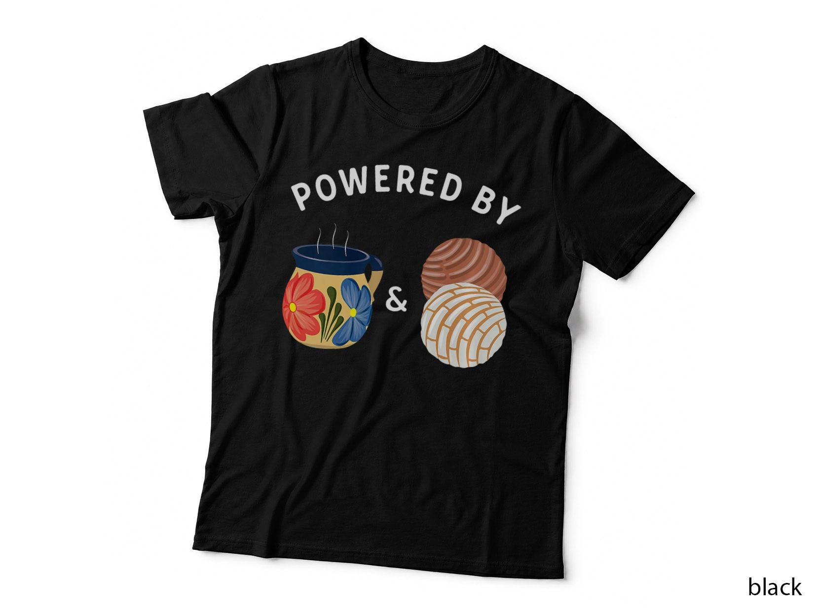 Powered by Conchas and Coffee Pan Dulce T-Shirt