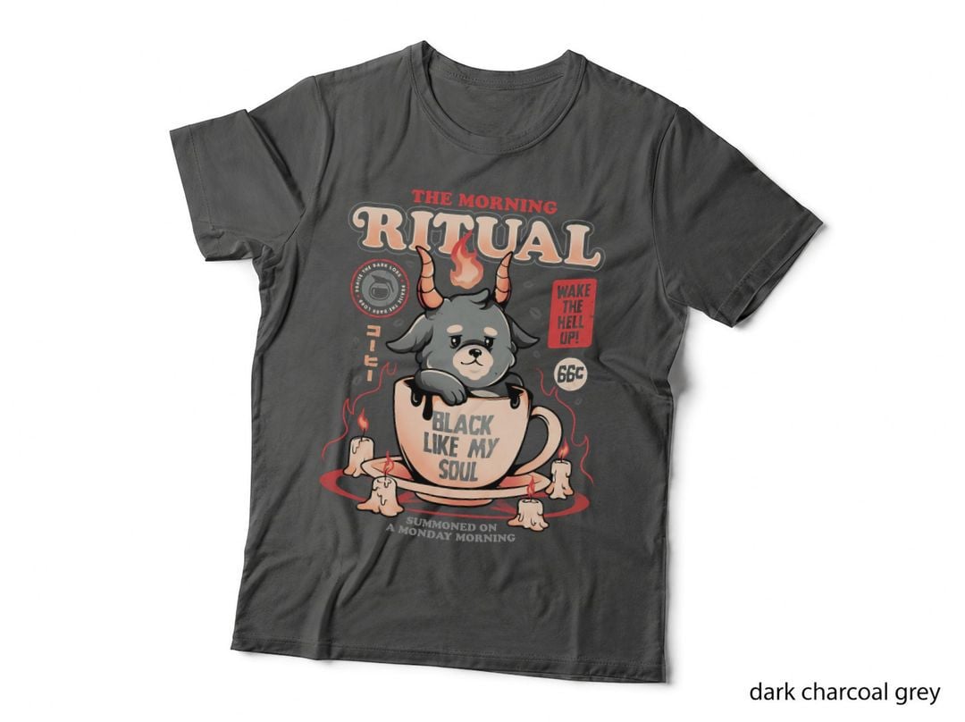 The Morning Ritual - Cute Baphomet Coffee Gift T-Shirt