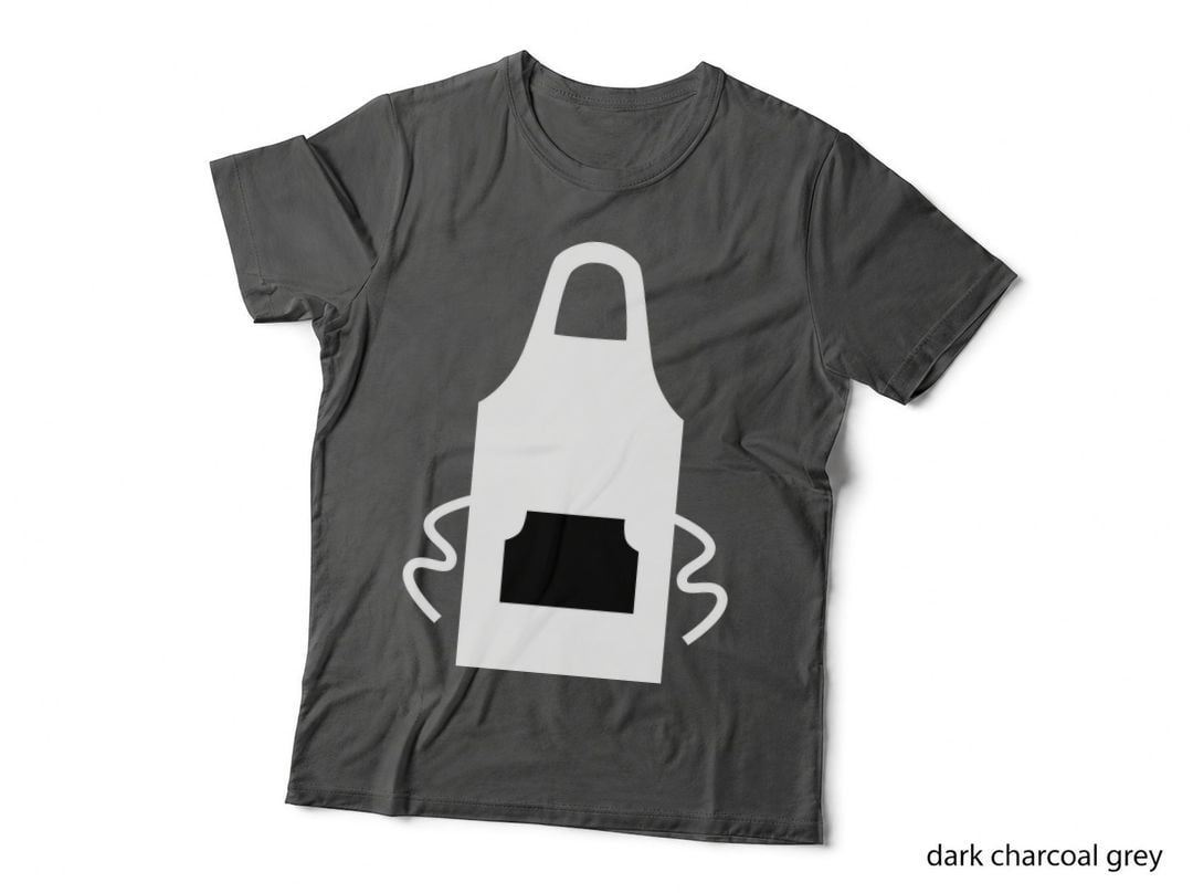 Black Apron Silhouette Barbecue T-Shirt, Barbecue Graphic Tee