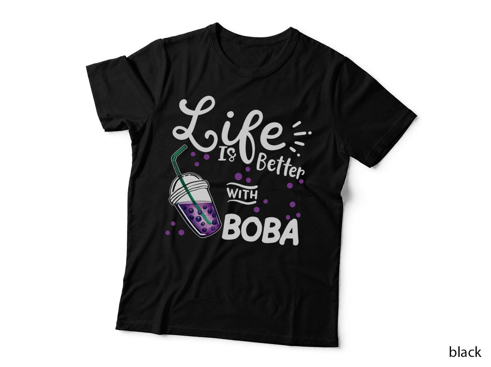 Boba Bubble Tea, Boba Lover Gift, for Women, Foodie Style, Fashion T-Shirt