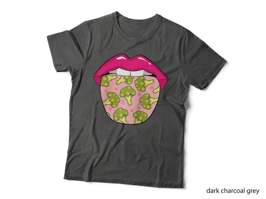 Broccoli Lips - Vegetables Veggie Vegetarian Vegan Broccoli T-Shirt
