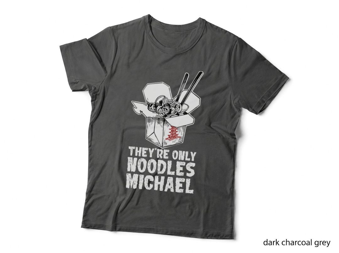 Chinese Takeout Noodle Box T-Shirt, Foodie Noodle Print, Asian Cuisine Art