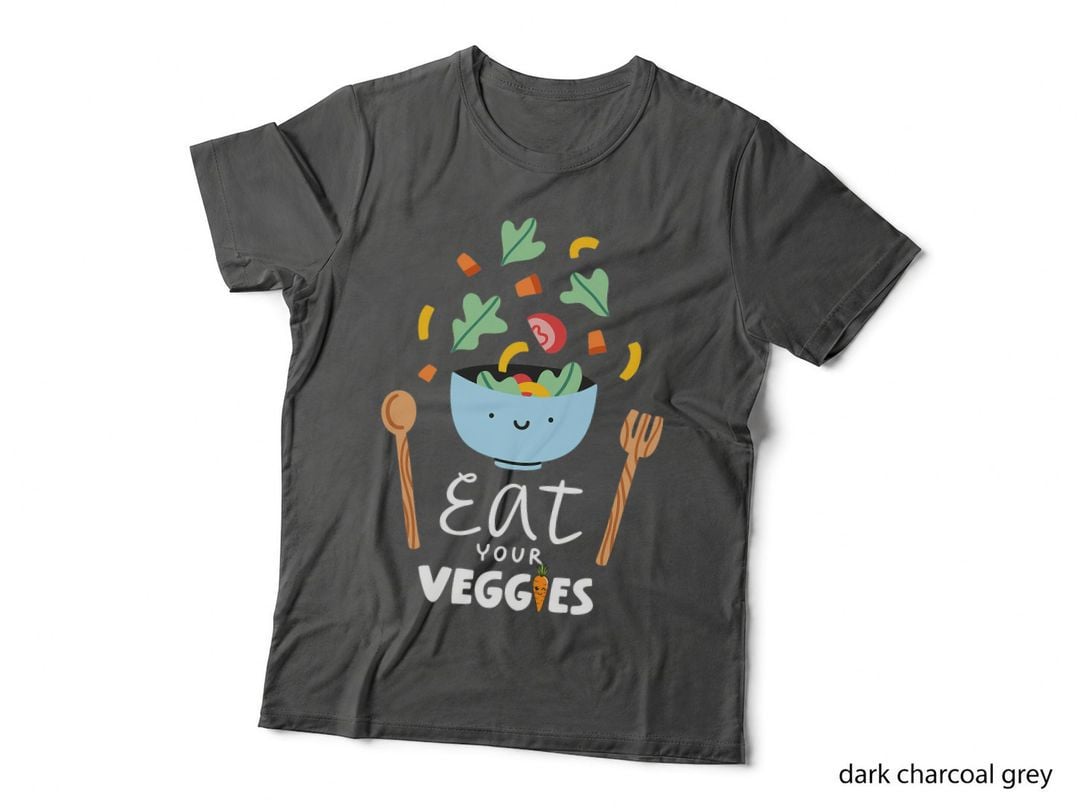 Eat Your Veggies T-Shirt, Vegan Food Art, Cute Gift Idea, Plant-Based Fashion