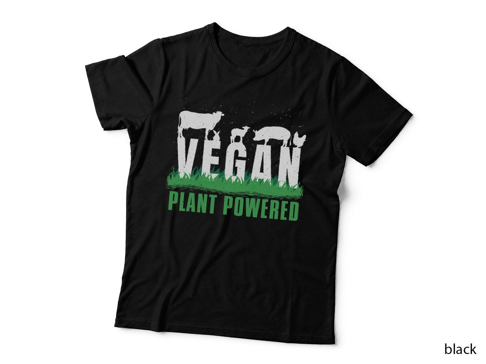 Farm Animals Vegetable Powered Plants Vegetarian Vegan T-Shirt