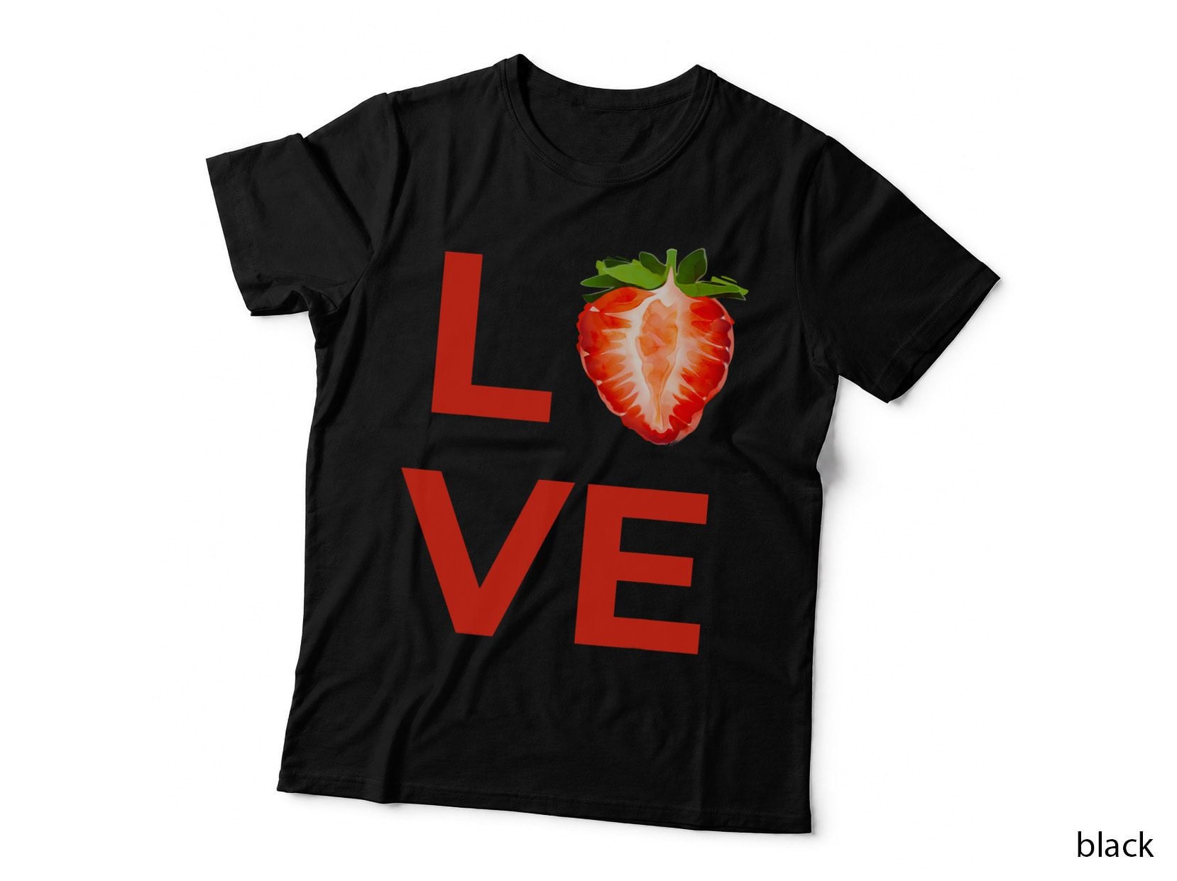Love Strawberry Fruit Lovers Vegan Veggie Healthy Plant Food T-Shirt