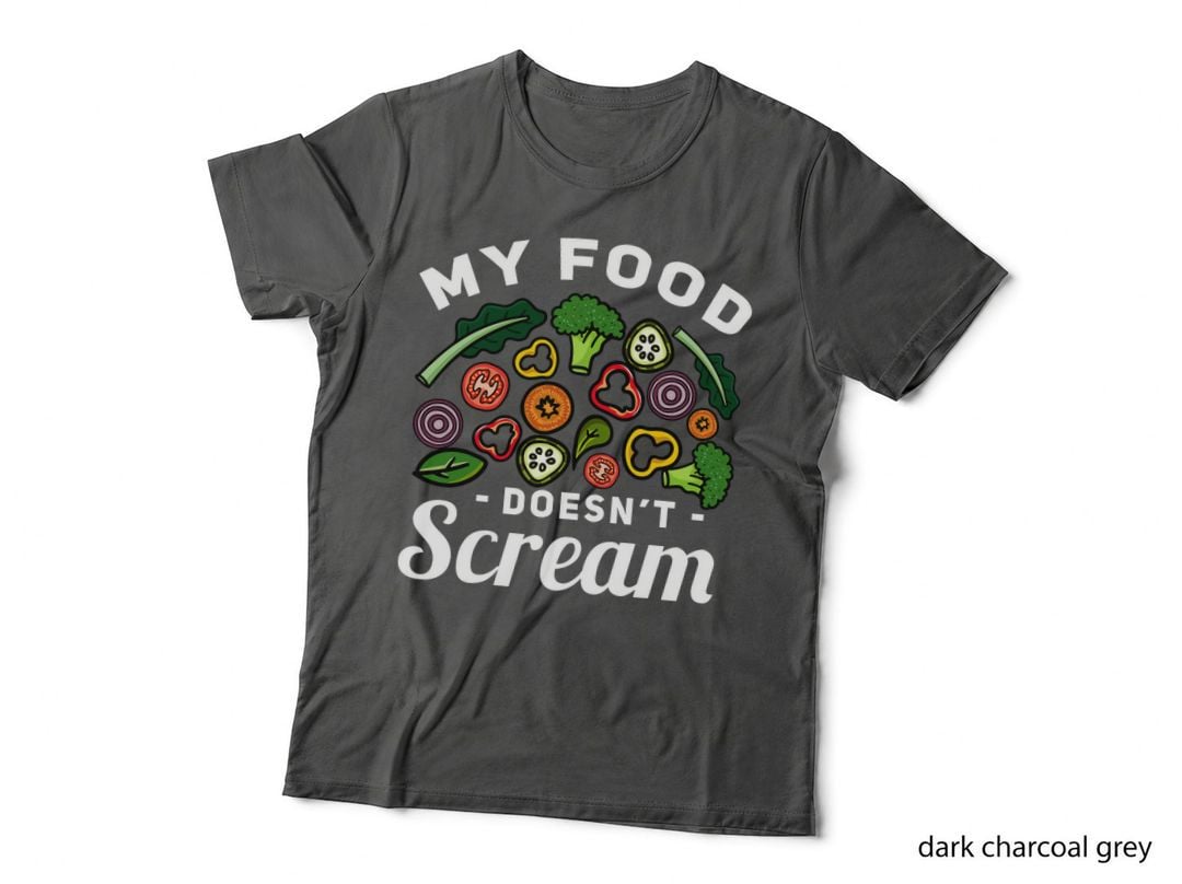 My Food Doesn't Scream Anti Animal Cruelty Vegan Vegetarian T-Shirt