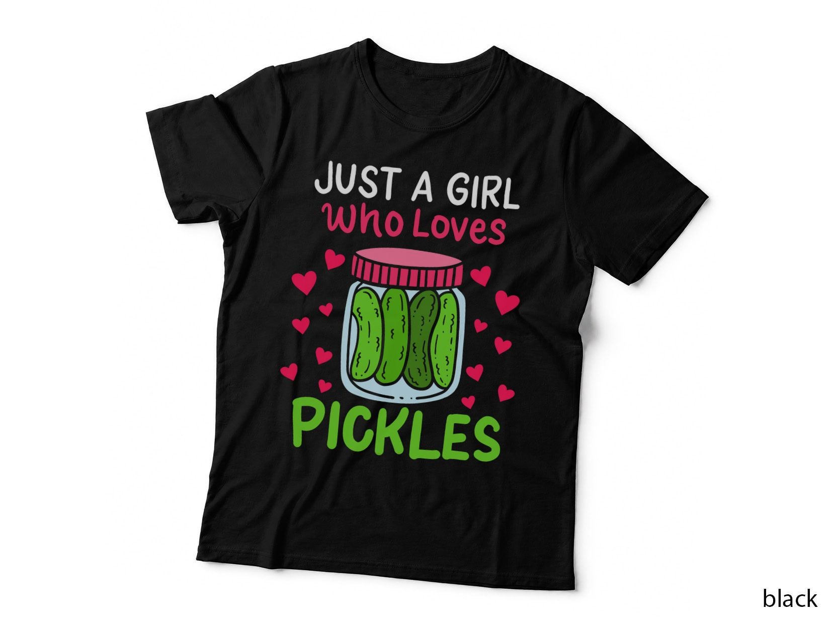 Pickle Cucumber Vegan Girl T-Shirt