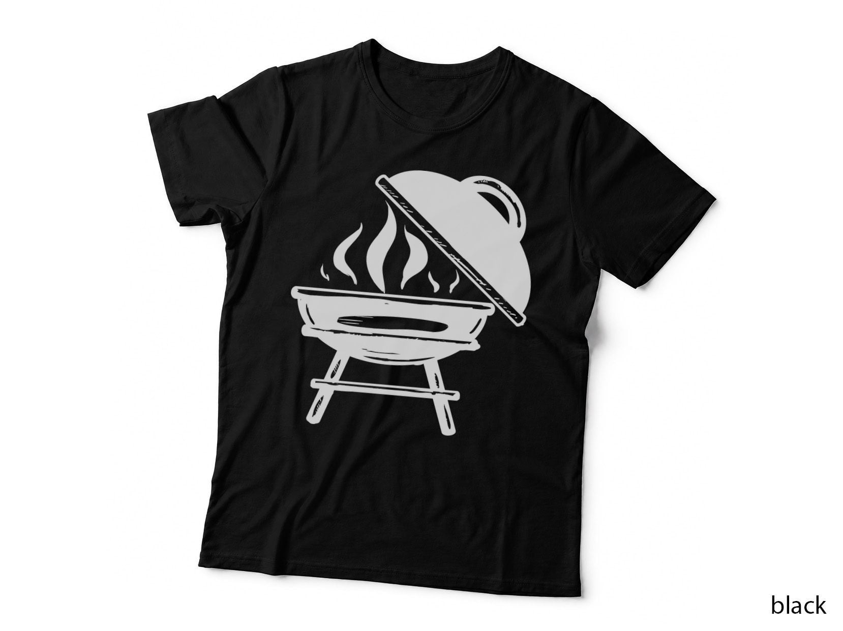 Smoking Grill with Pot Barbecue T-Shirt, Barbecue Graphic Tee