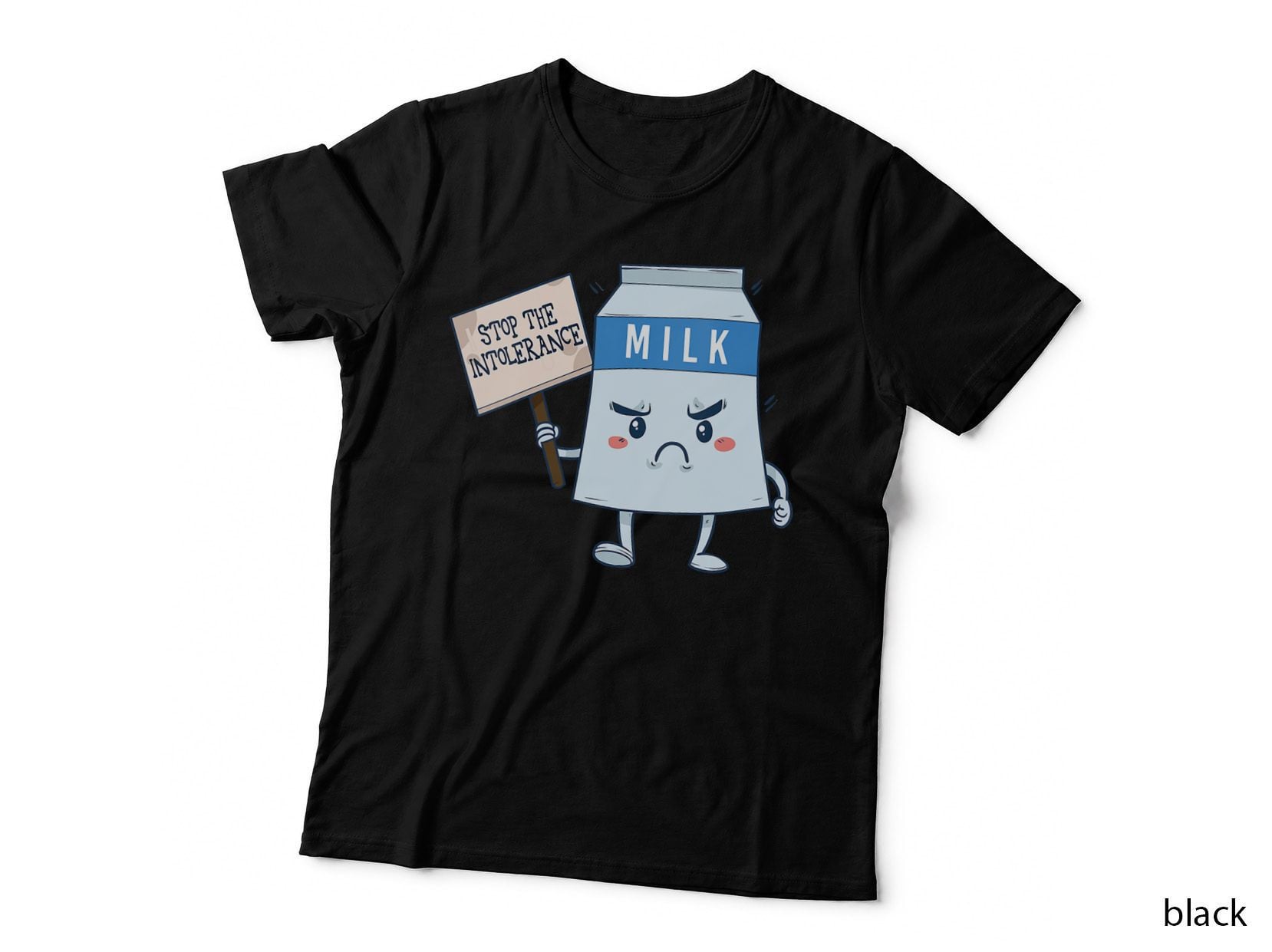 Stop the Intolerance Milk Carton Lactose Intolerant Vegan T-Shirt