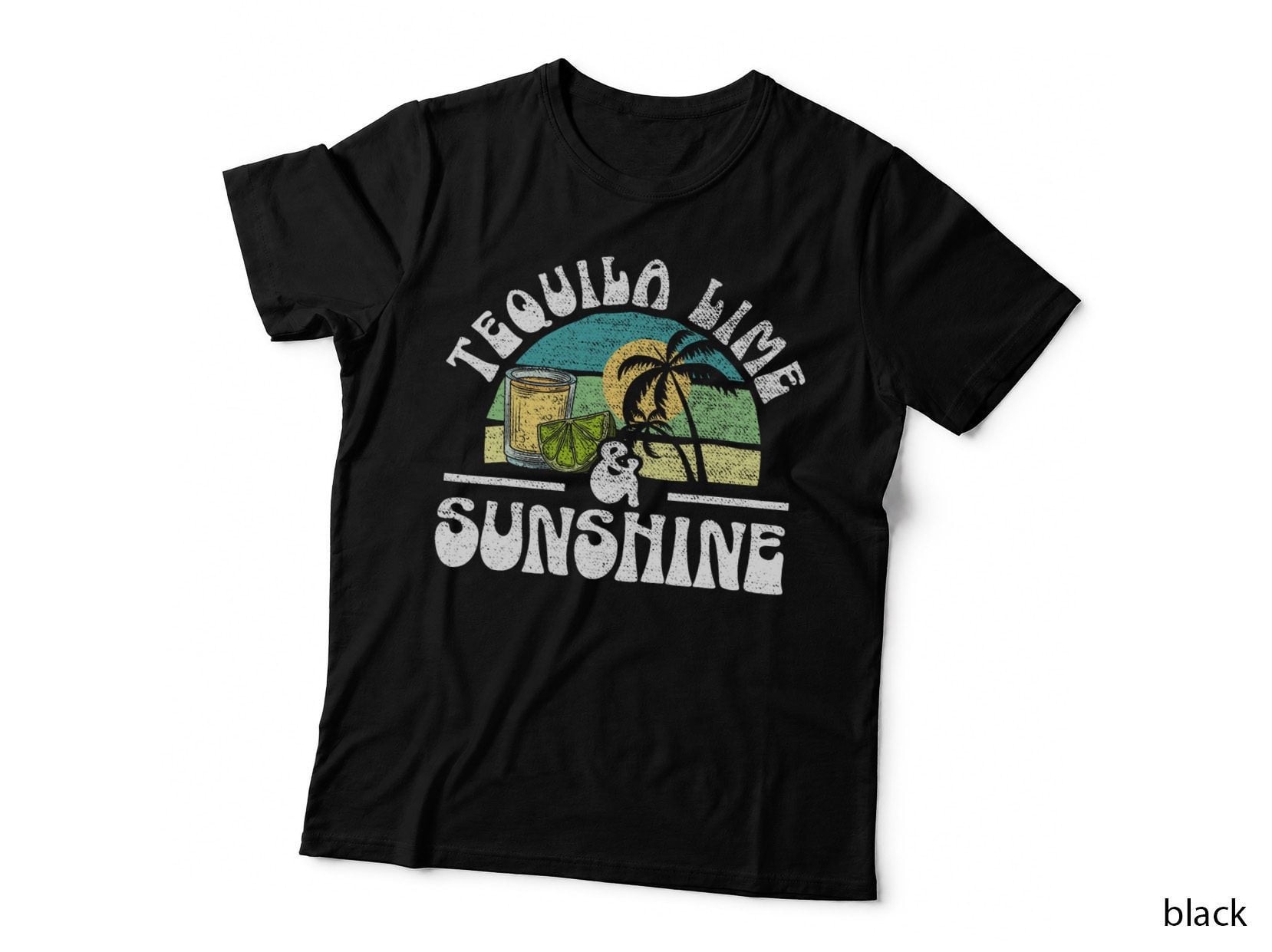 Tequila Lime and Sunshine Alcohol Drinker Drink Tequila T-Shirt