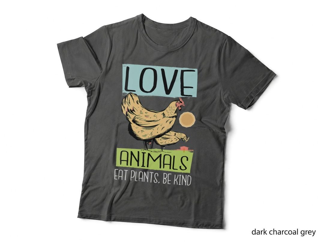 Vegan Love Animals Eat Plant Be Kind Vegetarian Animal Lover, Eco Wear T-Shirt