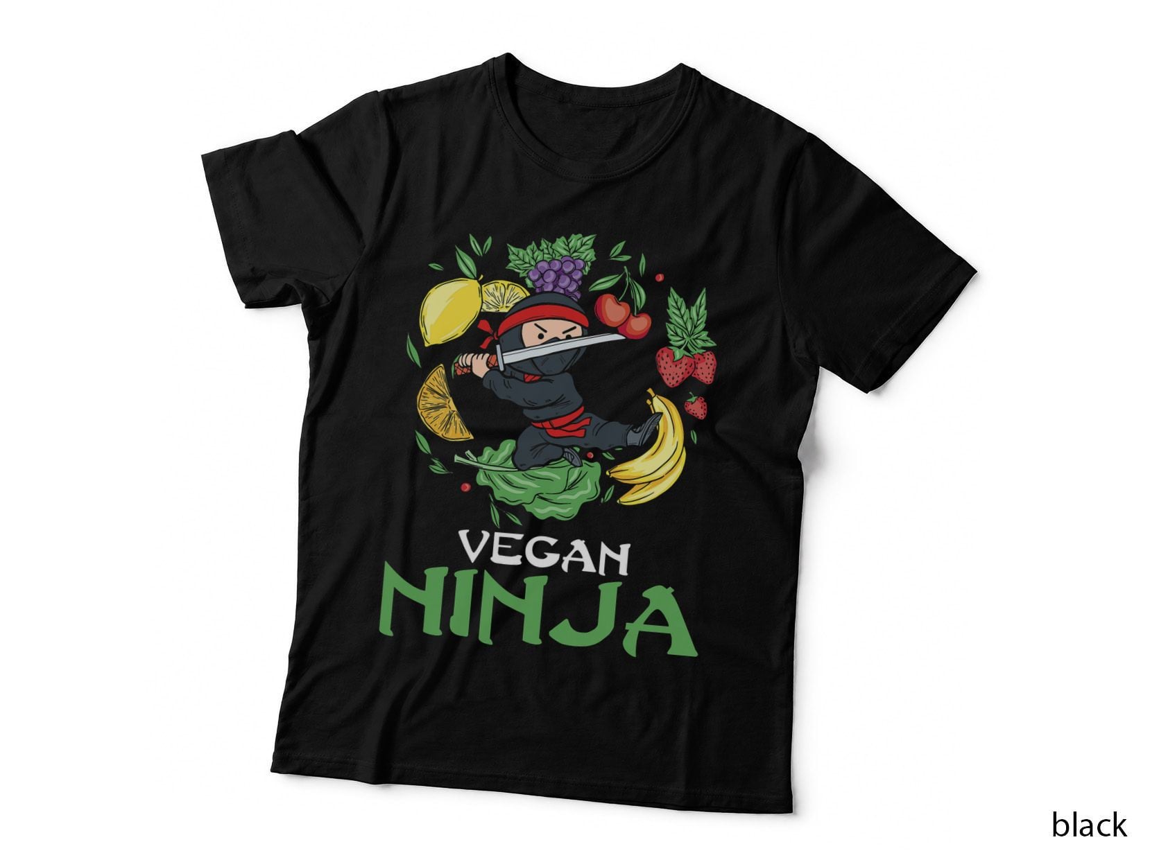 Vegan Ninja Veggie Food Lover Veganism World Vegetarian Day T-Shirt