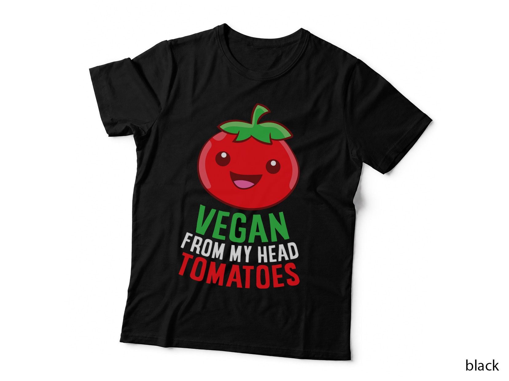 Vegetarian Gift Vegan from My Head Tomatoes Vegan T-Shirt
