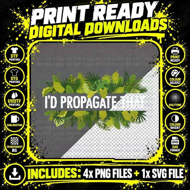Cool Plant for Men Women Propagation Plant Lover Png SVG Digital Bundle