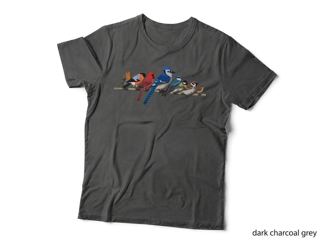Garden Birds Blue Jay Bullfinch Ornithologist Biologist T-Shirt