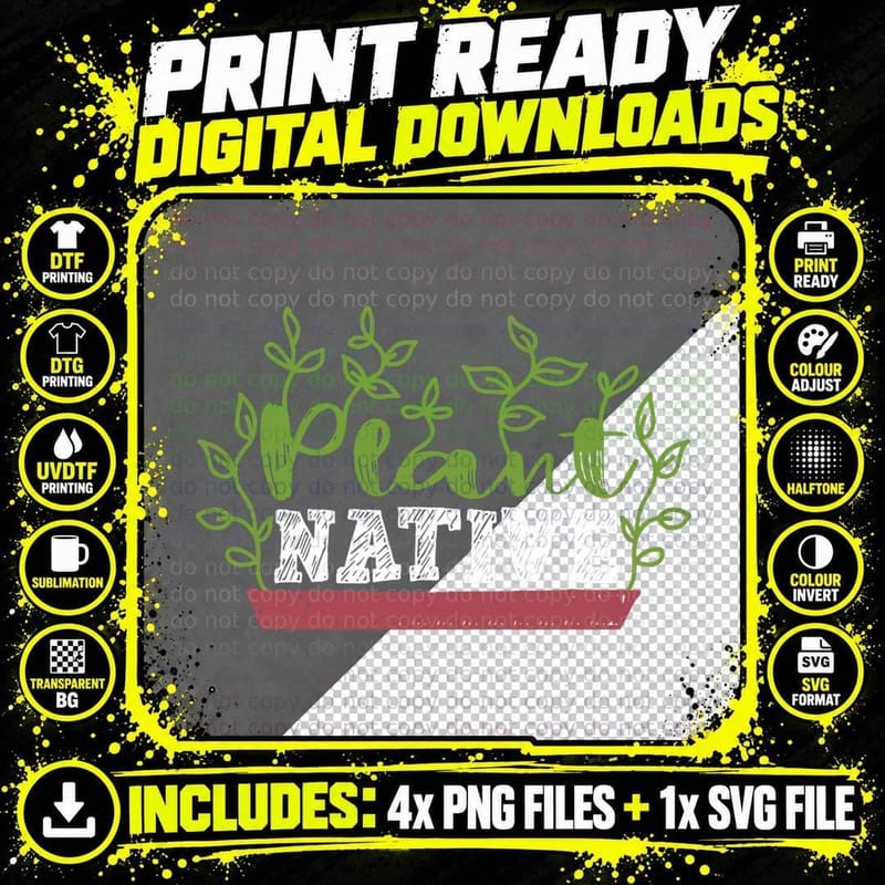 Gardener Plant Native Landscaper Farmhouse Gardening Png SVG Digital Bundle