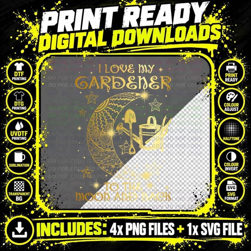 I Love My Gardener T-Shirt, Garden Theme Png SVG Digital Bundle