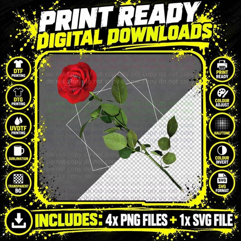 Red Roses Flower Gardener Garden Gardening Botanist Png SVG Digital Bundle