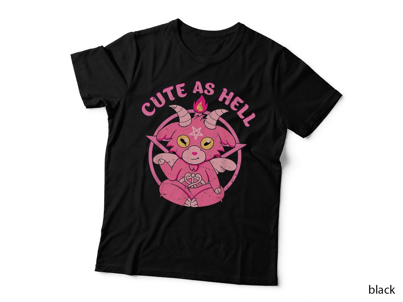 Baphomet Cute as Hell Esoteric Cute Satanic Goat Occult T-Shirt