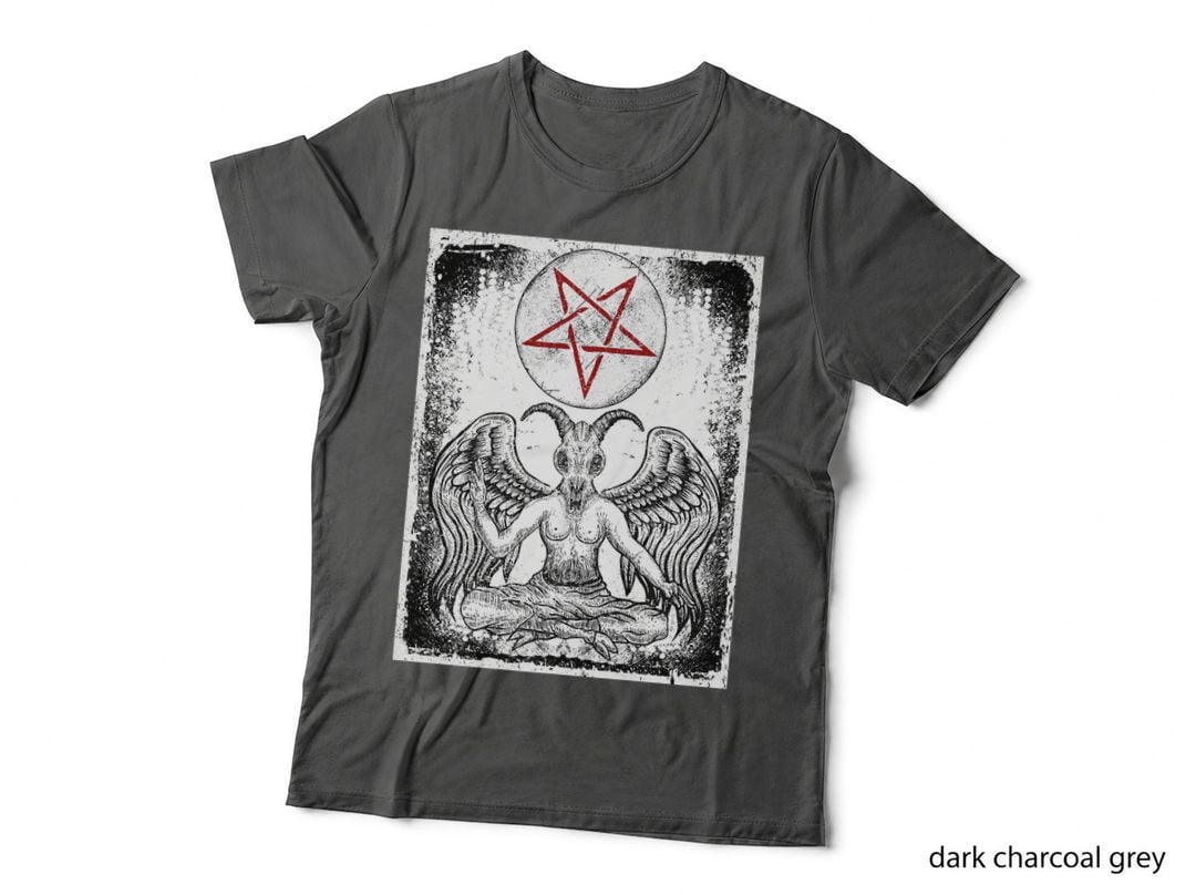 Baphomet Pentagram Satanic Goat - Alchemy Pagan Occult Goth, Funny T-Shirt