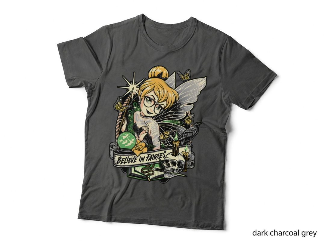 Believe in Fairies Mystical Tinkerbell Tattoo Fantasy T-Shirt