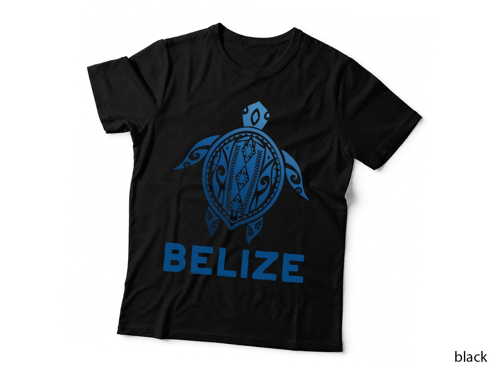Belize Tribal Tattoo Blue Sea Turtle Souvenirs T-Shirt