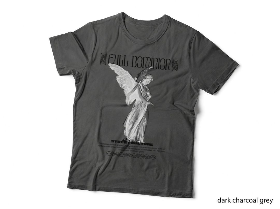Black Modern Skull Streetwear Aesthetic T-Shirt