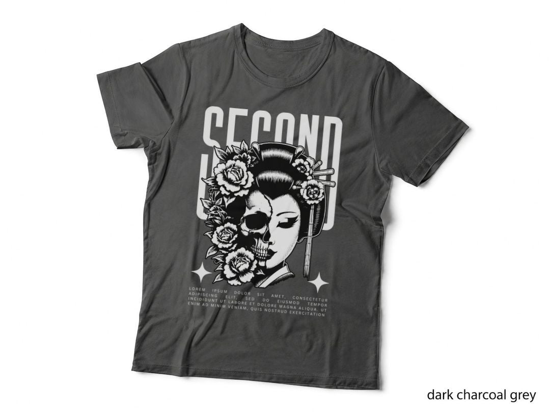 Black White Streetwear Skull T-Shirt
