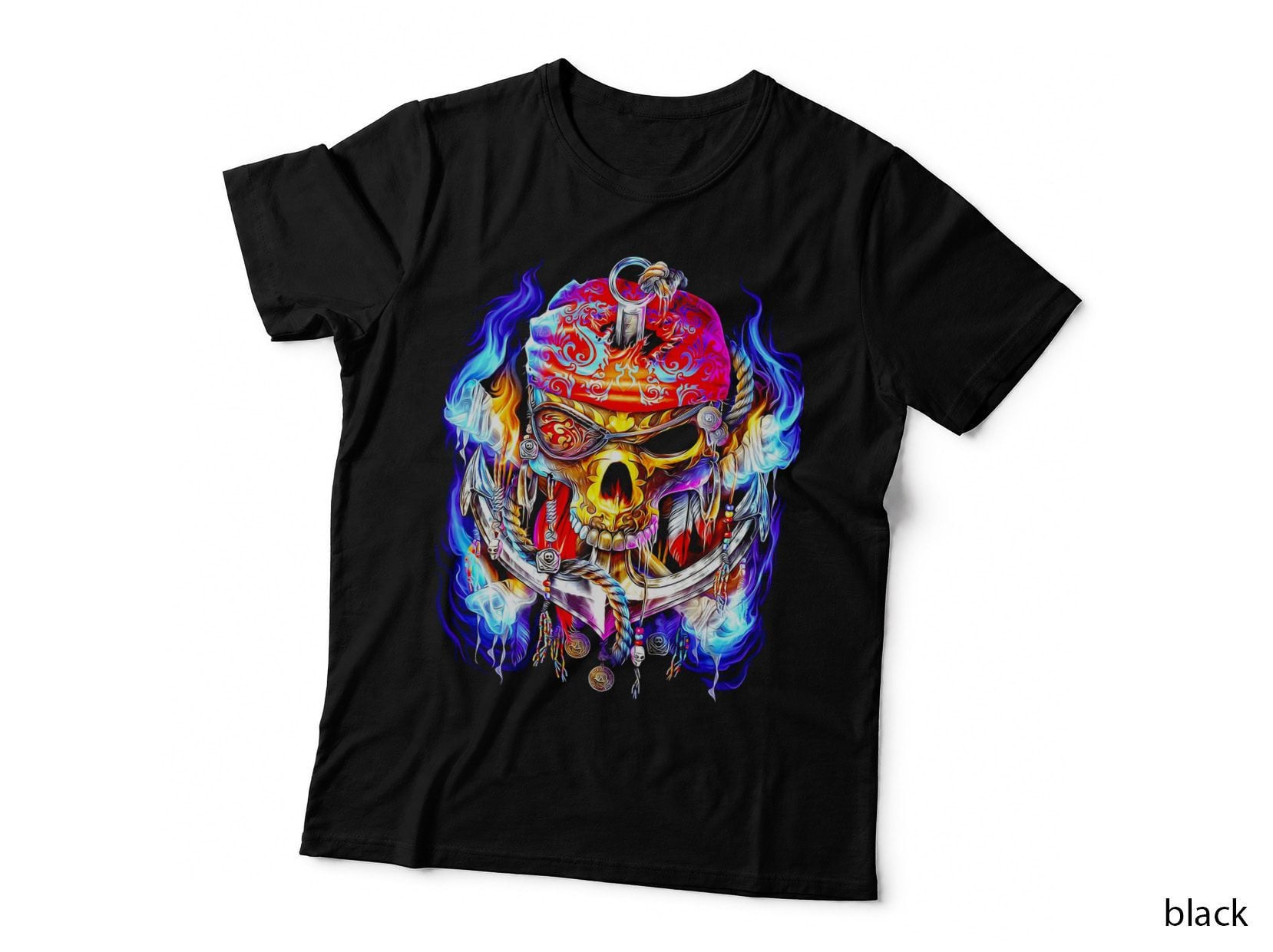 Calavera Pirata T-Shirt, Pirate Skull Design, Pirate Fashion