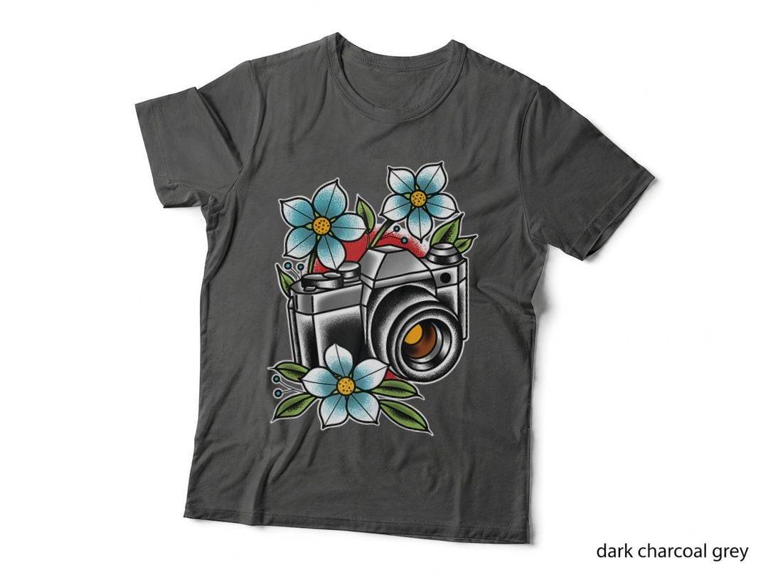 Camera Traditional Tattoo Art, Photography Lover T-Shirt