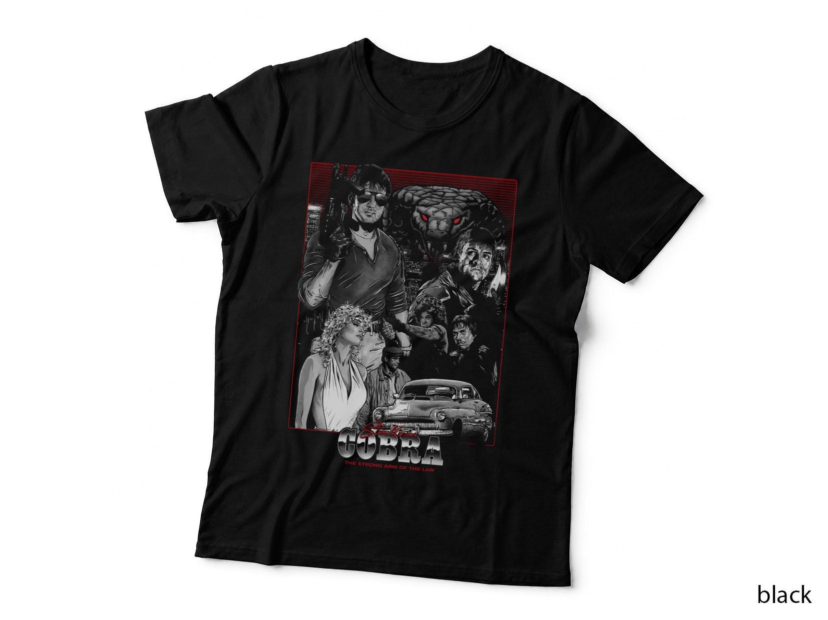 Cobra Print, Snake Art, Gothic Style T-Shirt