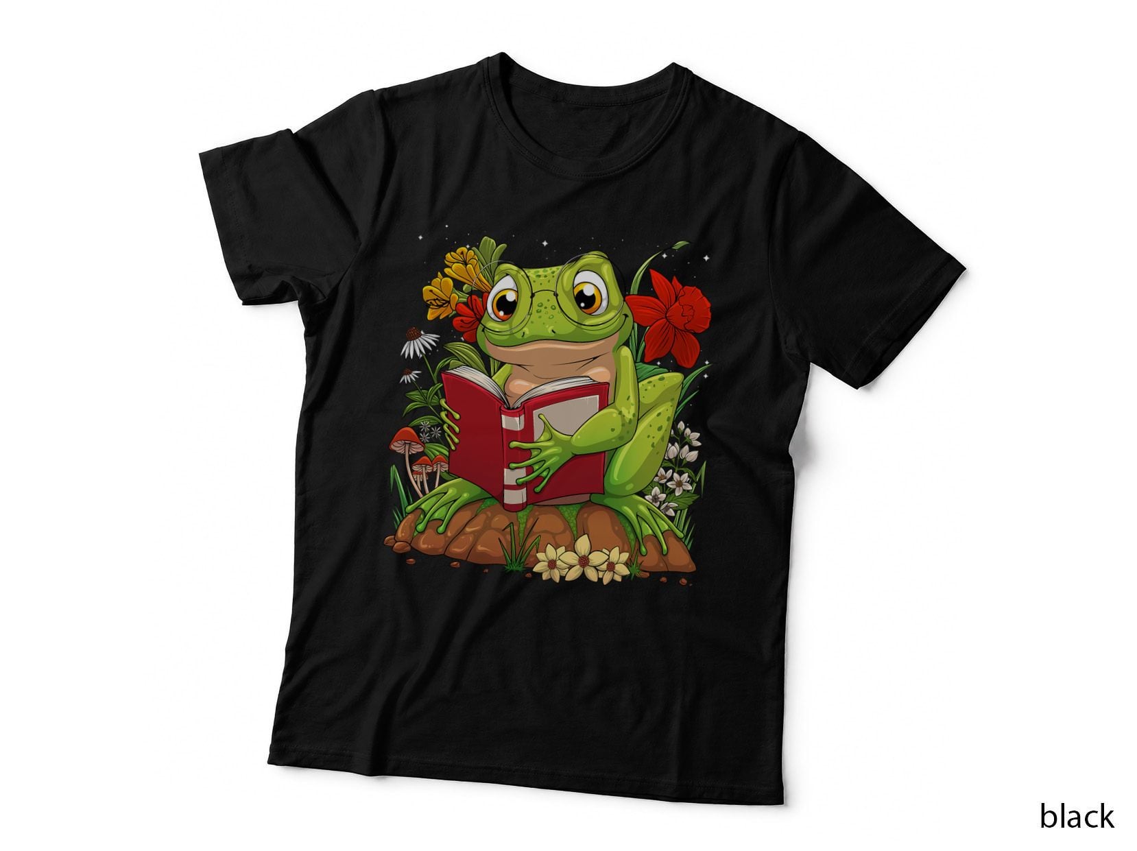 Cool Cottagecore Frog Art for Men Women Dark Academia Frog T-Shirt