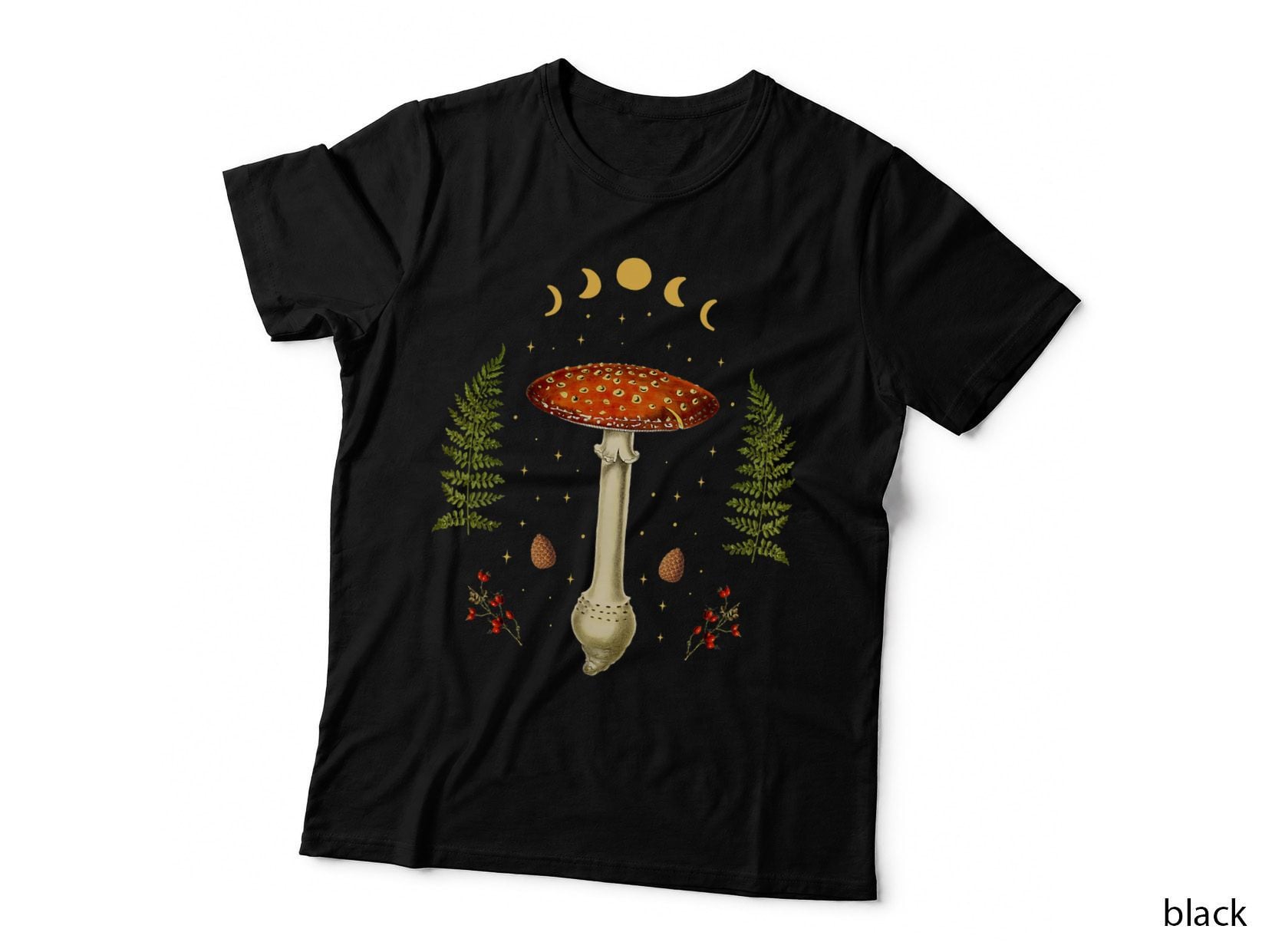 Dark Academia Cottagecore Mushroom Fungi T-Shirt