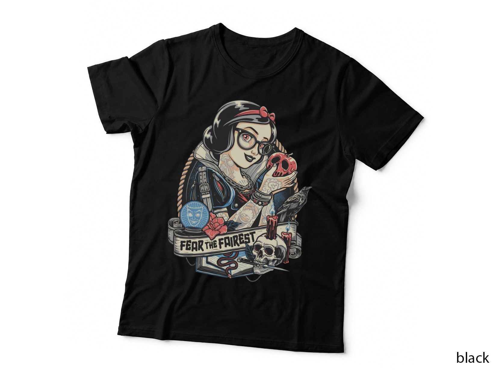 Fear the Fairest, Goth Princess, Tattoo, Rocker, Snow, White, Goth T-Shirt