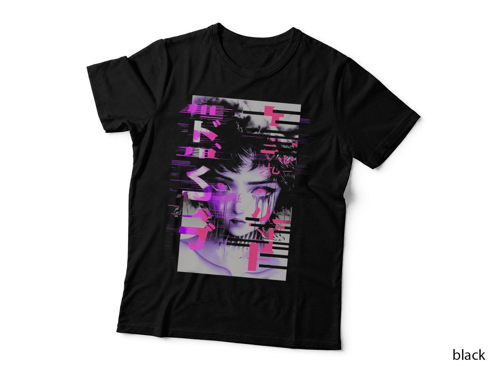 Futuristic Techwear Harajuku Vaporwave Cyberpunk Goth Girl T-Shirt