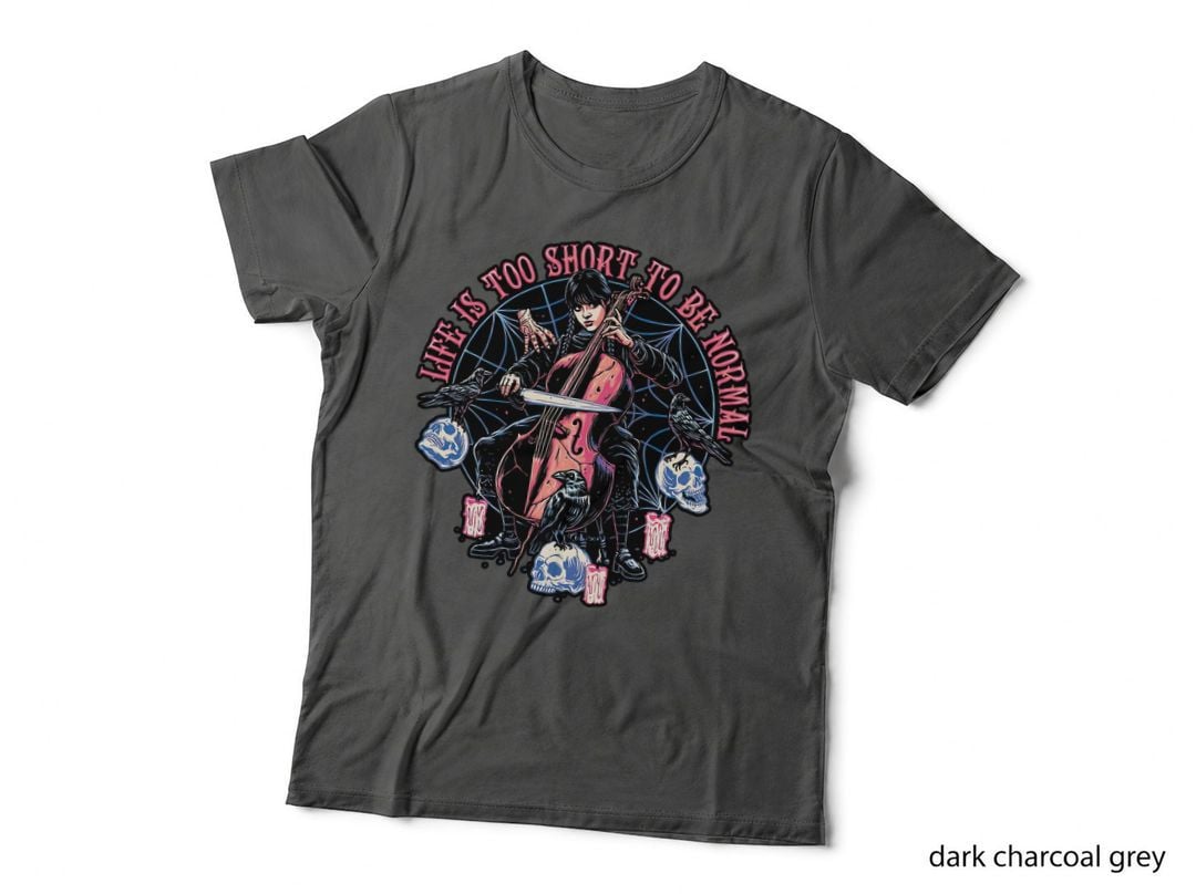 Gothic Cello Player T-Shirt, Dark Gothic Tee, Gift for Music Lovers