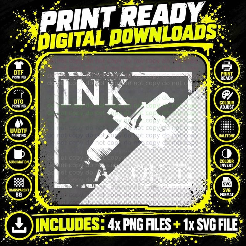 Ink Addict, Tattoo Addictive, Ink Addictive Png SVG Digital Bundle