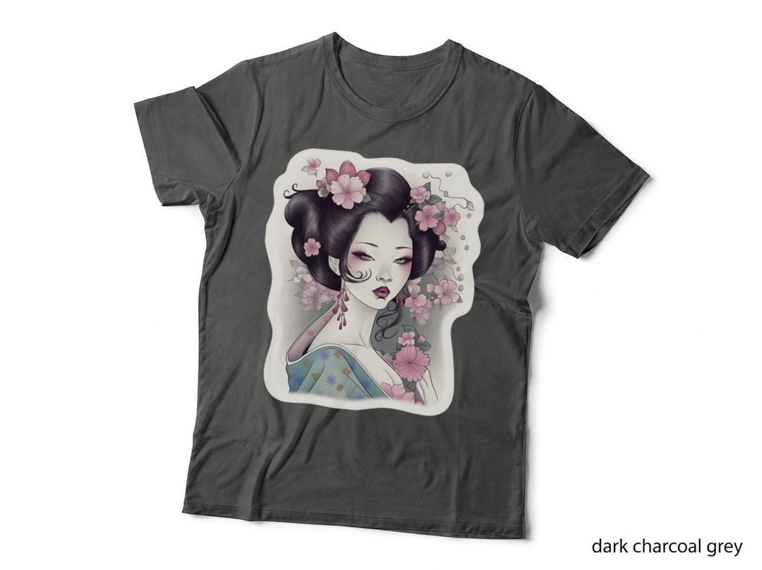 Japanese Geisha Tattoo Design Women Tattoo T-Shirt