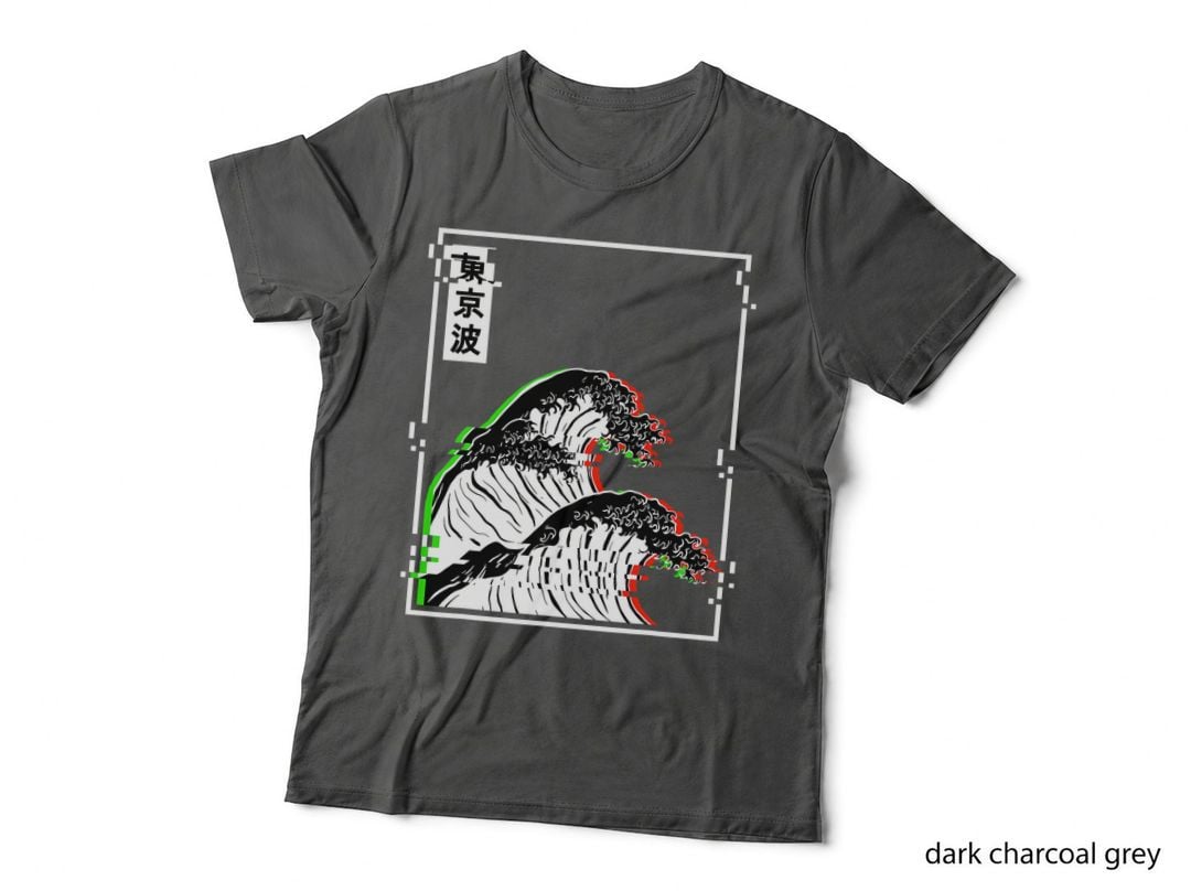 Japanese Wave Glitch Pastel Goth Art Vaporwave Aesthetic T-Shirt