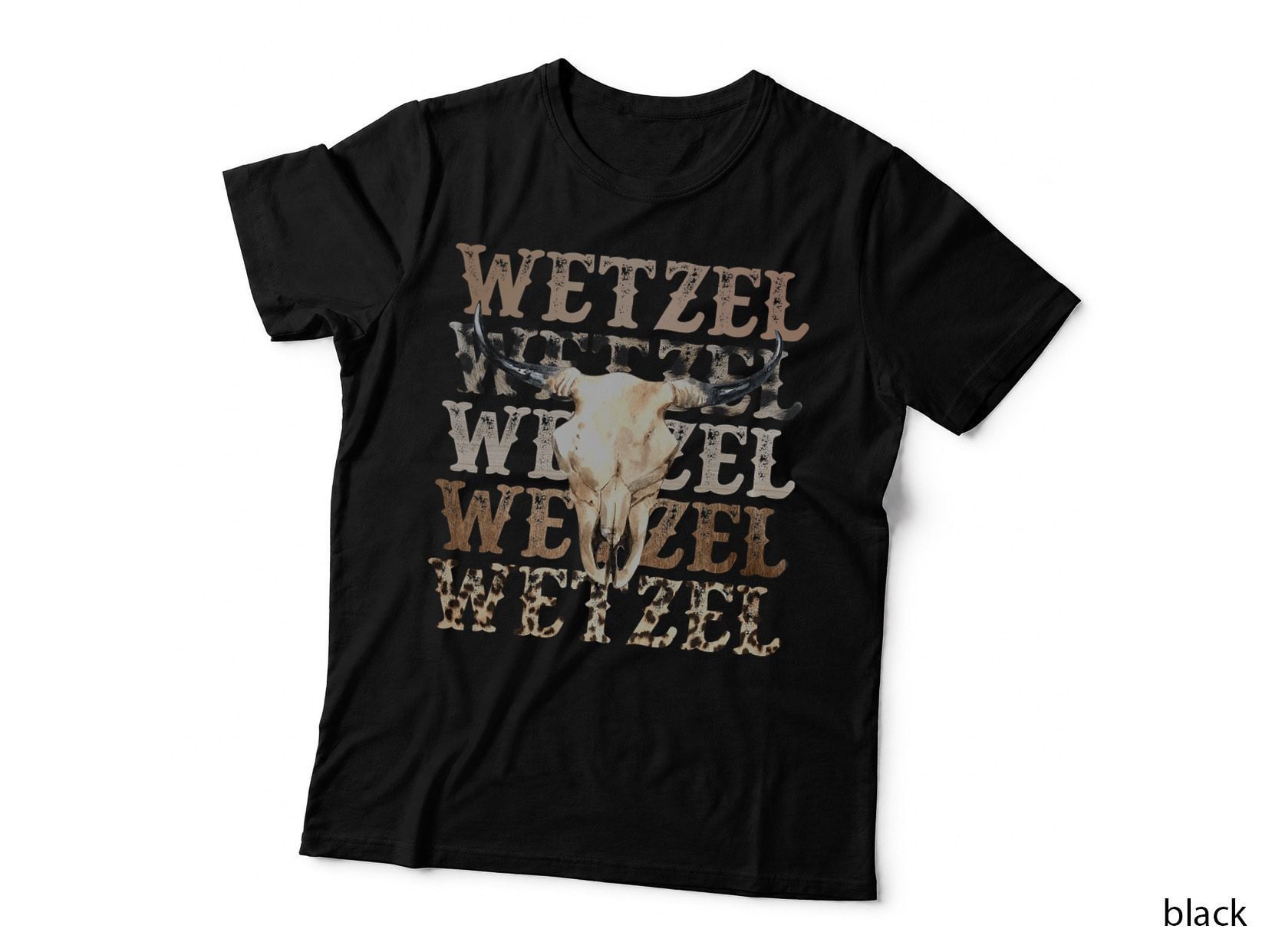 Koe Western Country Music Wetzel Bull Skull T-Shirt