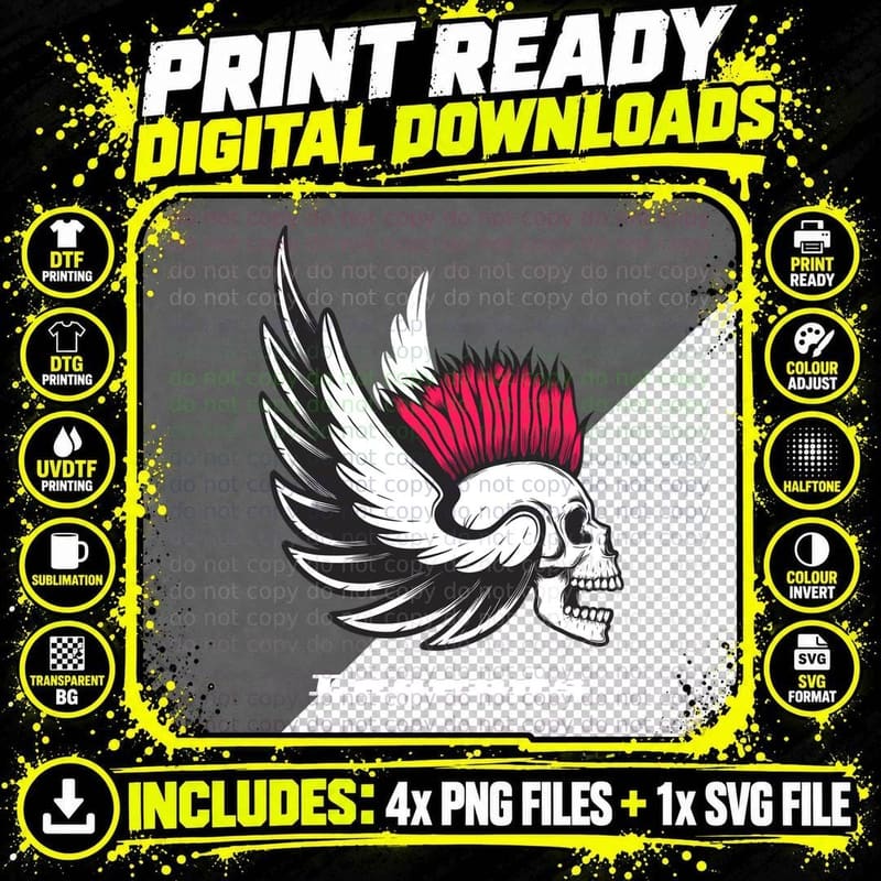 Legends Skull with Wings Legend Character T-Shirt Png SVG Digital Bundle