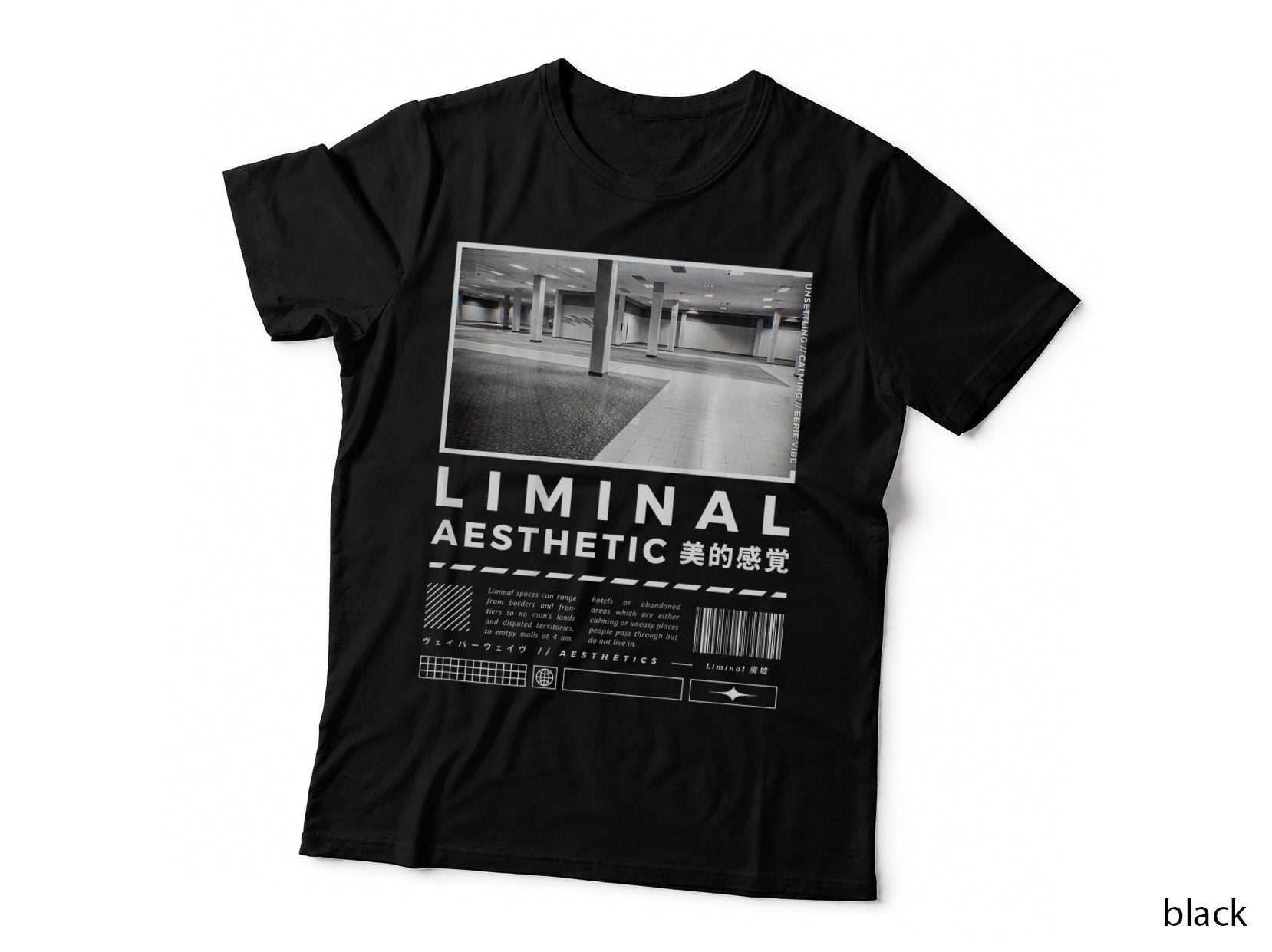 Liminal Spaces (Backprint) Vaporwave Backrooms Pastel Goth T-Shirt