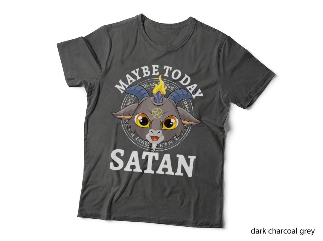 Maybe Today Satan Baphomet Pentagram Occult Devil Goat T-Shirt