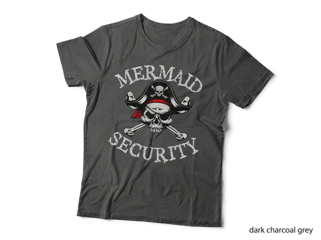 Mermaid Security Pirate Party T-Shirt, Skull Pirate Aesthetic