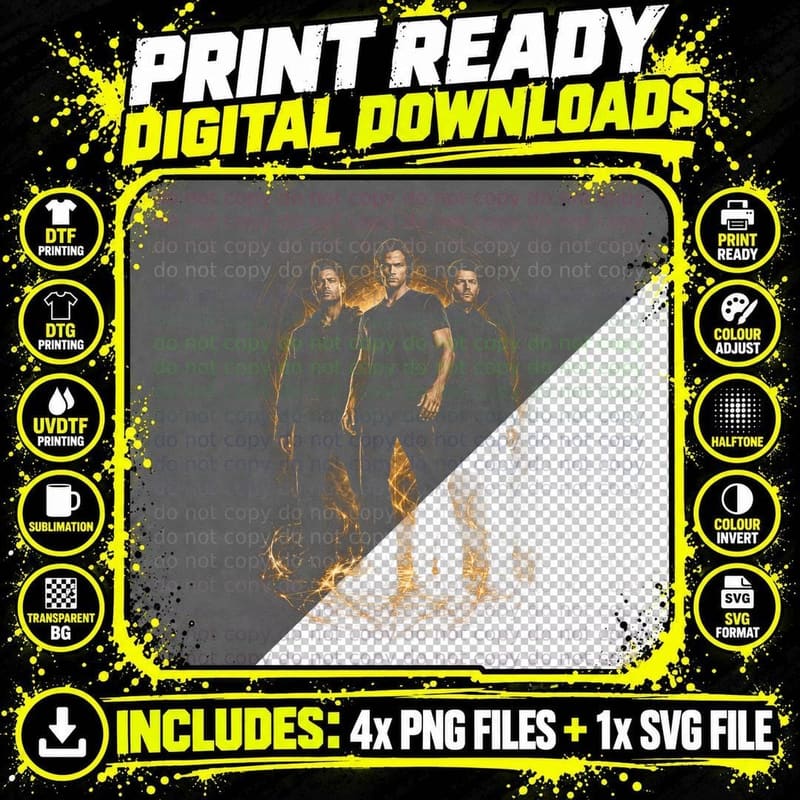 Mystical Dark Fantasy Halftone T-Shirt, Occult Men Tee Png SVG Digital Bundle