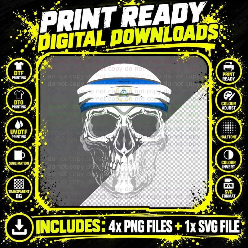 Nationality Country Origin - Skull Flag Nicaragua T-Shirt Png SVG Digital Bundle