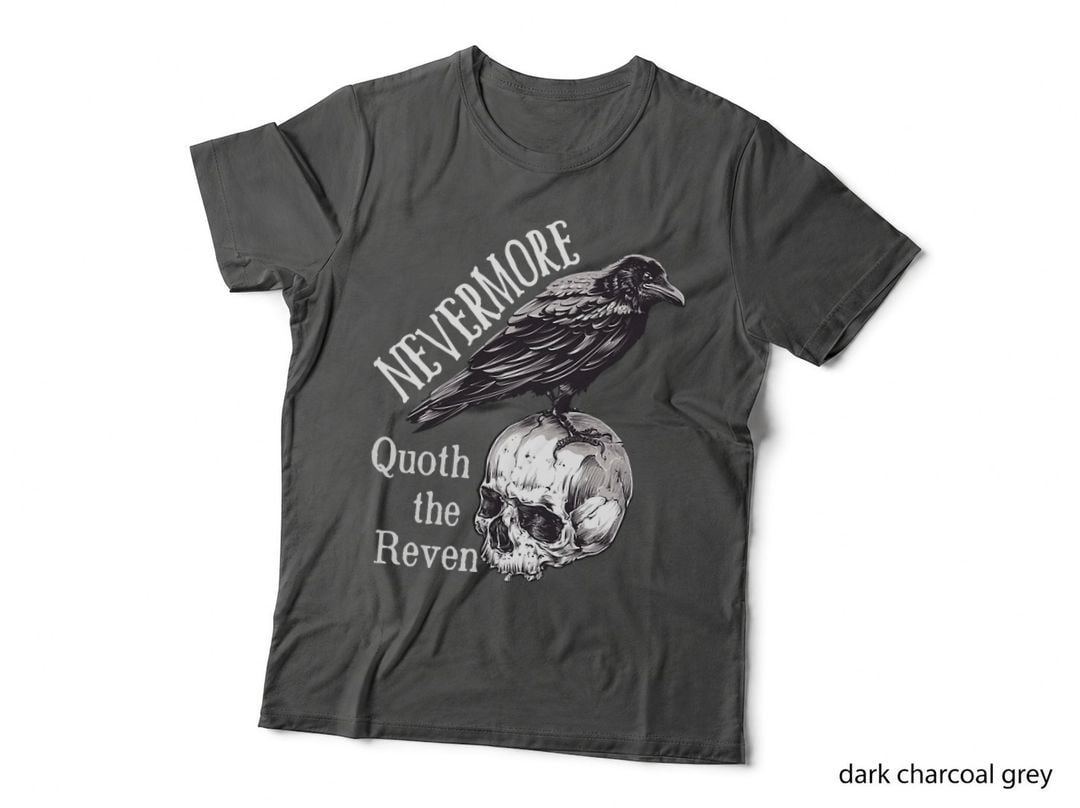 Nevermore the Raven Edgar Allan Poe Dark Academia Literature T-Shirt